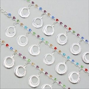 Colorful Beaded Bracelets with Circular Pendants